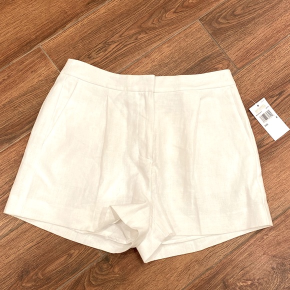 Micheal Kors White Linen Shorts Size 4 NWT ❤️ - Picture 7 of 8